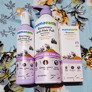 Mamaearth Rosemary Shampoo, Conditioner, Oil Combo