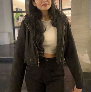 Cropped Hooded Jacket