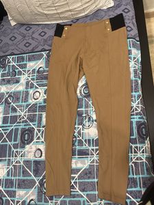 Tan High-Waisted Pants