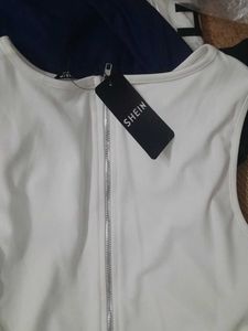 White Sleeveless Mini Dress