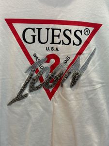 Guess White Logo Tee