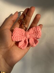 Crochet Bow Keychain