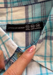 UK Imported Blue Plaid Shirt