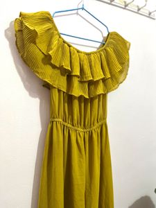 Olive Green Ruffle Jumpsuit