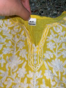 Yellow Embroidered Kurta