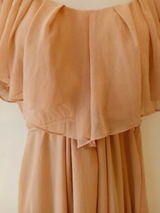 Forever New Blush Nude Ruffle Dress