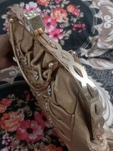 Vintage Metallic Flower Purse