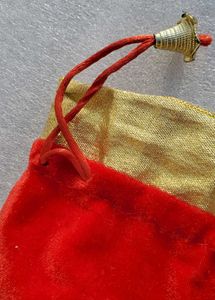Price DropVelvet Red Wedding Potli With Golden Lac