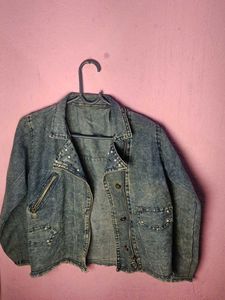 Denim Jacket with Studs