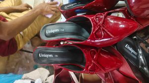 Cherry Red Marry Jane Patent Bow Flats