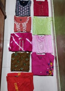 Combos Of 9 Kurtis For Womens