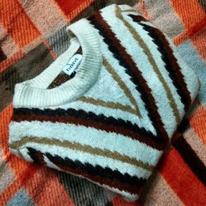 Striped V-Neck Sweater