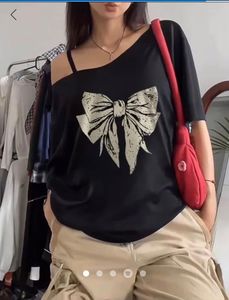 Savana Bow One Sided Off Shoulder Tee🎀