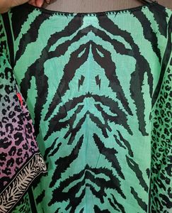 Vibrant Animal Print Kaftan