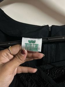 Black Dress with Lace Detail