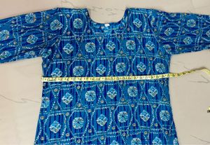 Blue Printed Kurti Set🦋🦋