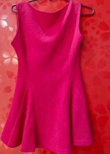 Magenta Skater Mini Dress