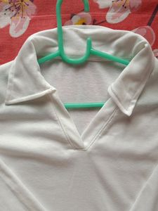 White Ribbed Top