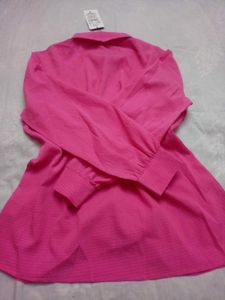 SHEIN BRAND Pink Button Down Shirt