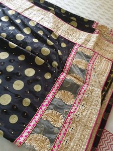 Gorgeous Georgette Like Vintage Black Saree