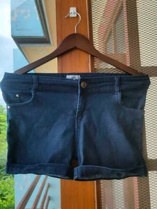 Low Rise Denim Shorts