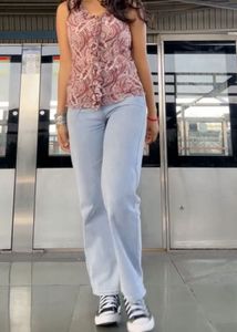 Vintage Ruffle Paisley Sleeveless Top