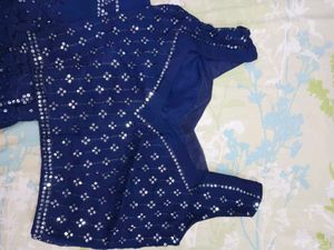 Navy Blue Sequin Lehenga Choli