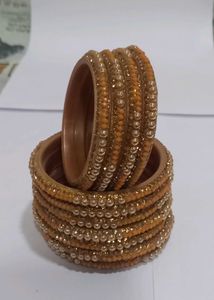 Set of Gold Beaded Bangles
