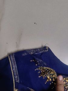 Navy Blue Long Ethnic Frick