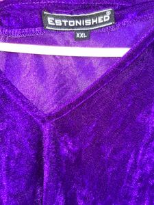 Estonished Purple Velvet Top XXL
