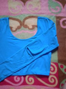 Blue Crop Top