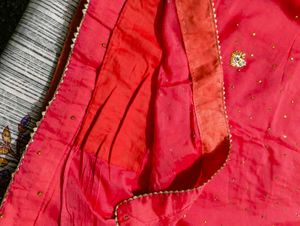 Red Embellished Indian Saree