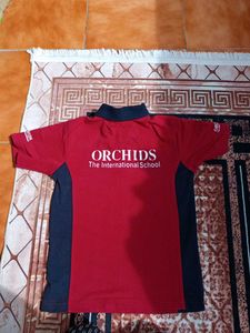 Red &amp; Black School Polo T-Shirt