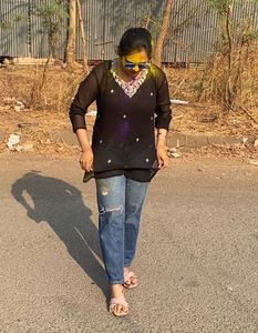 Embroidered Black Kurti