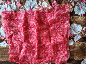 Floral Kurta Set With Organza Dupatta