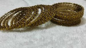 Mustered Beaded Bangle Set