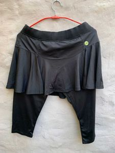 Black branded Skirted Leggings