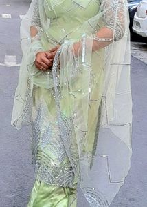 Elegant Green Salwar Suit With Net Dupatta