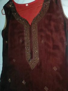 Stunning dark brown kurti