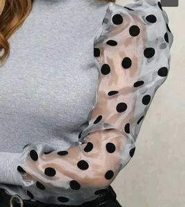 Polka Dot Sleeve Top