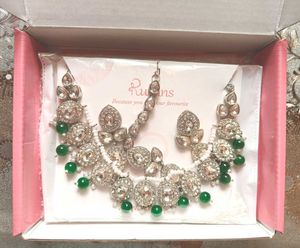 Silver Plated Austrian Diamond Stone Jewellery Set