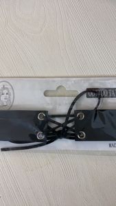 Black Lace-Up Choker