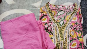 Stand Collar Style Kurta With Salwar