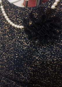 Sparkling Nevy Blue &amp; Gold Party Dress