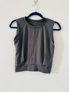 Gray Sleeveless Top