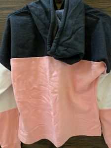 Peach And Grey Sweat Shirt