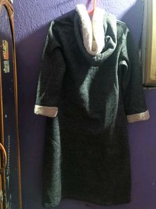 🌷Cute Bicycle Hearts Midi Dress With Hoodie🌷