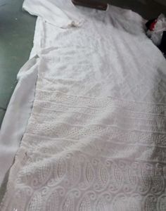 White Embroidered Kurti