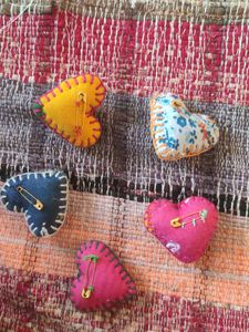Heart Cotton Decorative Brooch