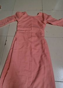 Embroidered Peach Kurti